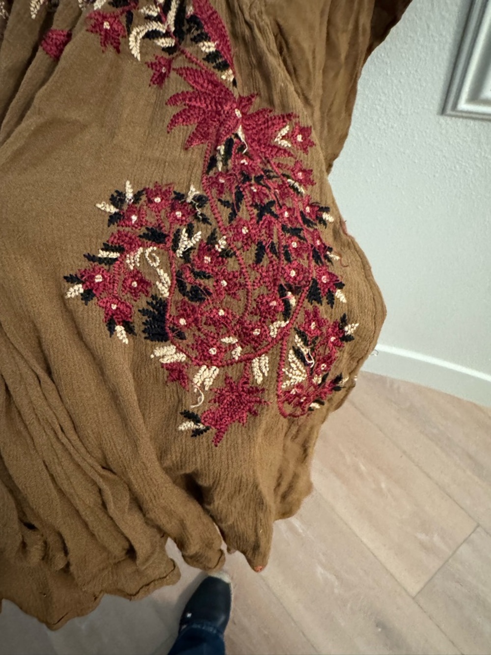 Free People Rust Brown Casual Dress - Picture 6 of 8